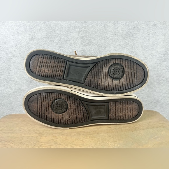 Polo Ralph Lauren Shoes Vaughn Athletic Leather Brown Sneakers Size 10D - Picture 5 of 9